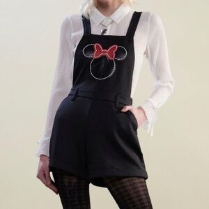 Disney Minnie Mouse Red Bow Scuba‎ Shortalls Hot Topic Cosplay Disneybound